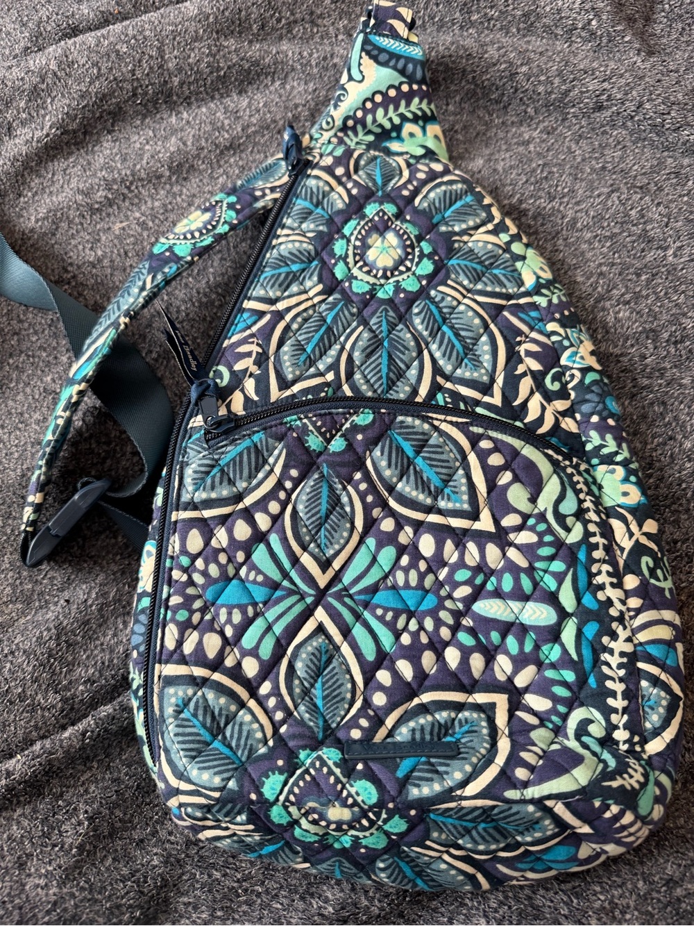 Vera Bradley Blue Island Medallion Essential Sling Backpack